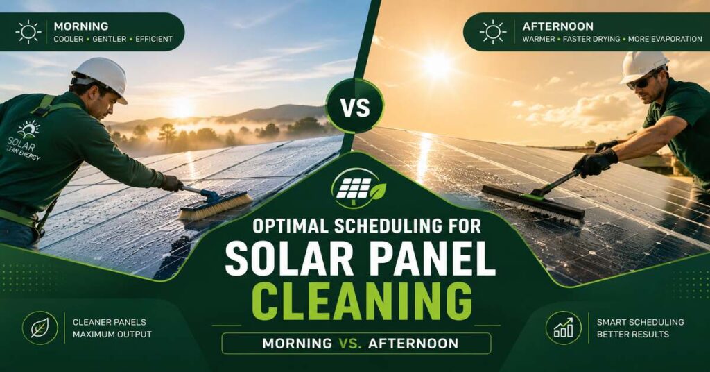 Optimal Scheduling for Solar Panel Cleaning Morning vs. Afternoon