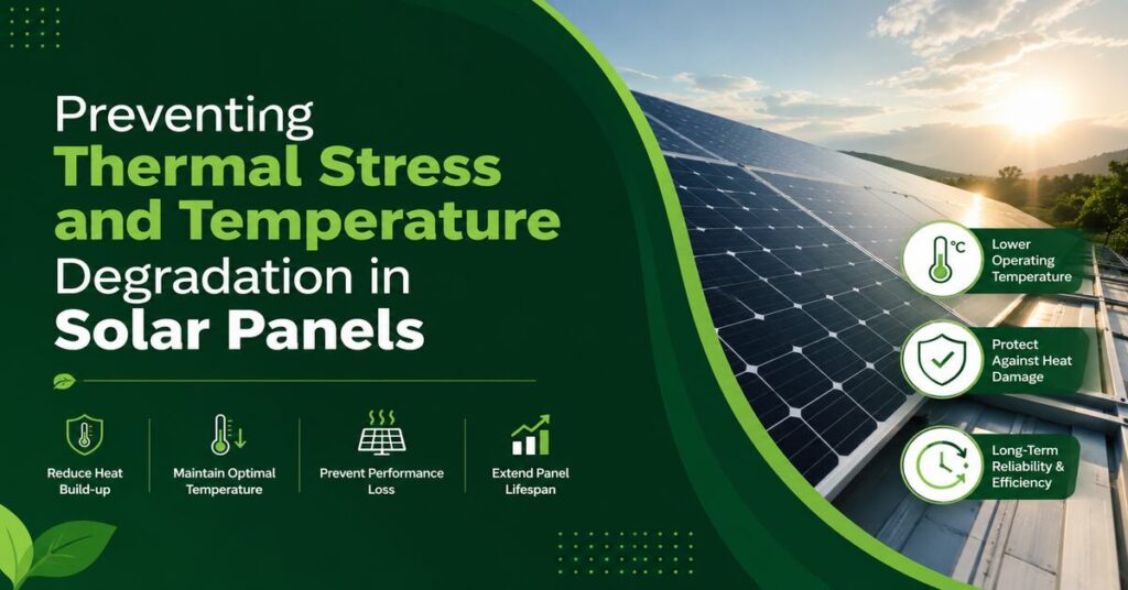 Preventing Thermal Stress and Temperature Degradation in Solar Panels
