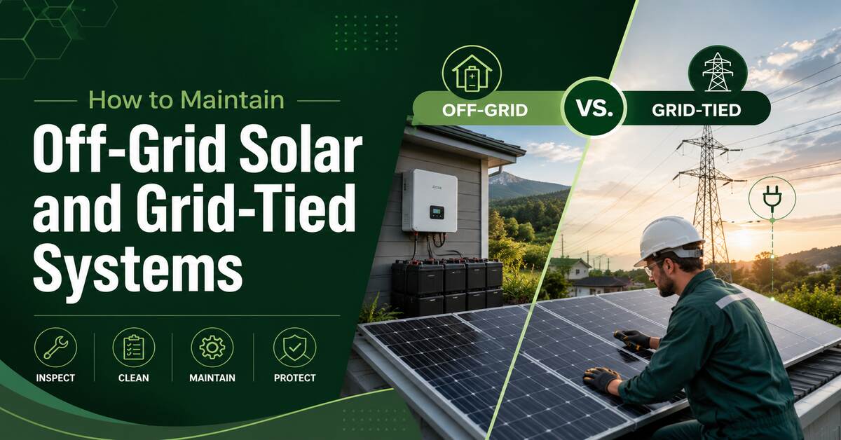 How to Maintain Off-Grid Solar and Grid-Tied Systems