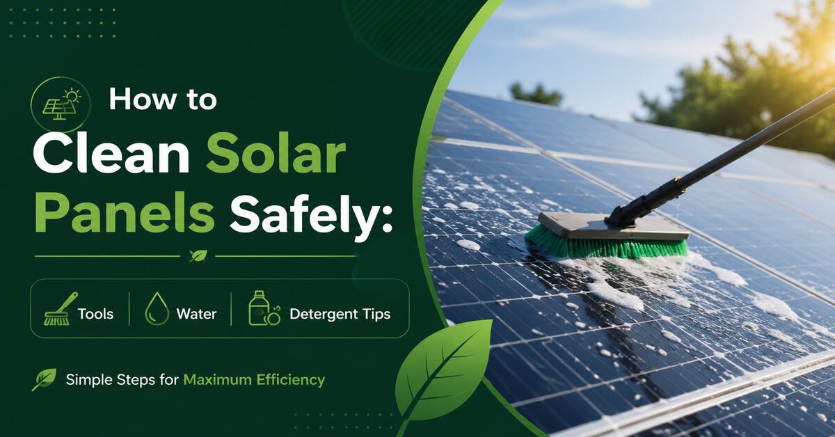 How to Clean Solar Panels Safely: Tools, Water, and Detergent Tips