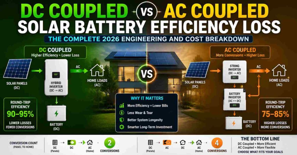 DC Coupled vs AC Coupled Solar Battery Efficiency Loss