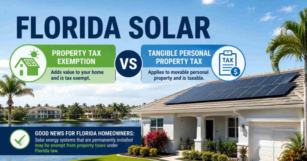 Florida Solar Property Tax Exemption vs Tangible Personal Property Tax