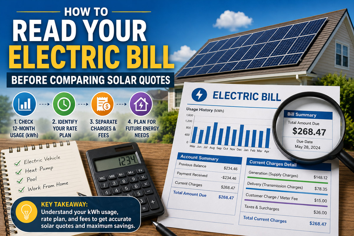 How to Read Your Electric Bill Before Comparing Solar Quotes