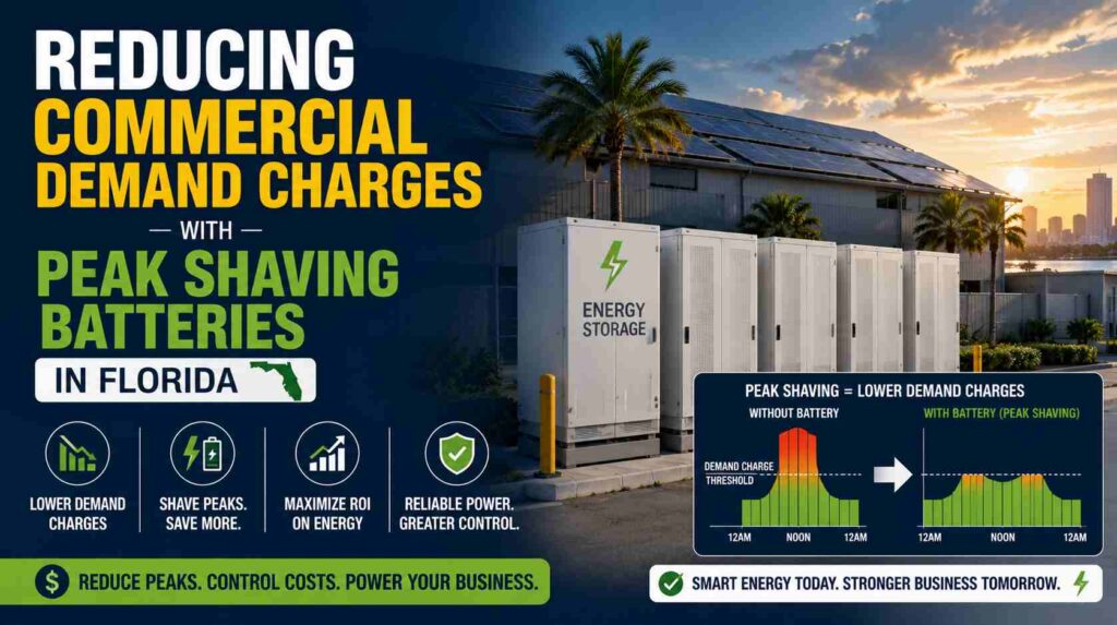 Reducing Commercial Demand Charges With Peak Shaving Batteries in Florida