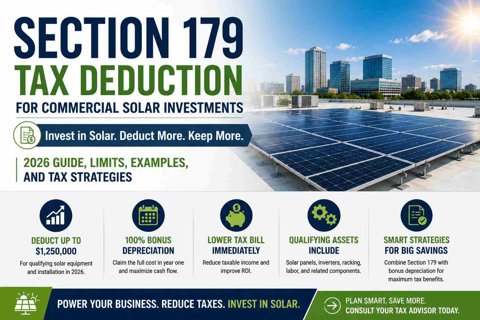 Section 179 Tax Deduction for Commercial Solar Investments