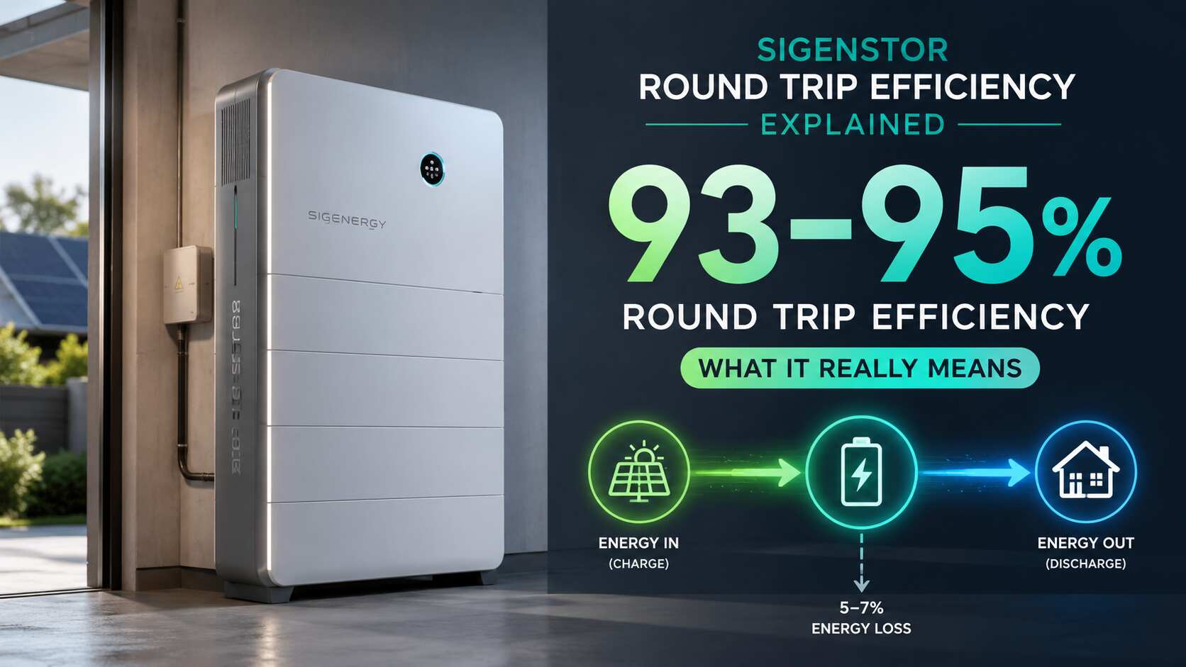 Sigenergy SigenStor Round Trip Efficiency Explained