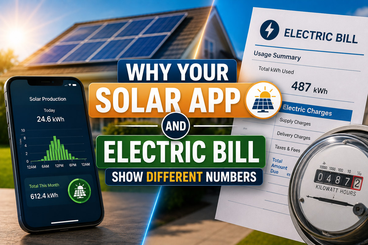 Why Your Solar App and Electric Bill Show Different Numbers