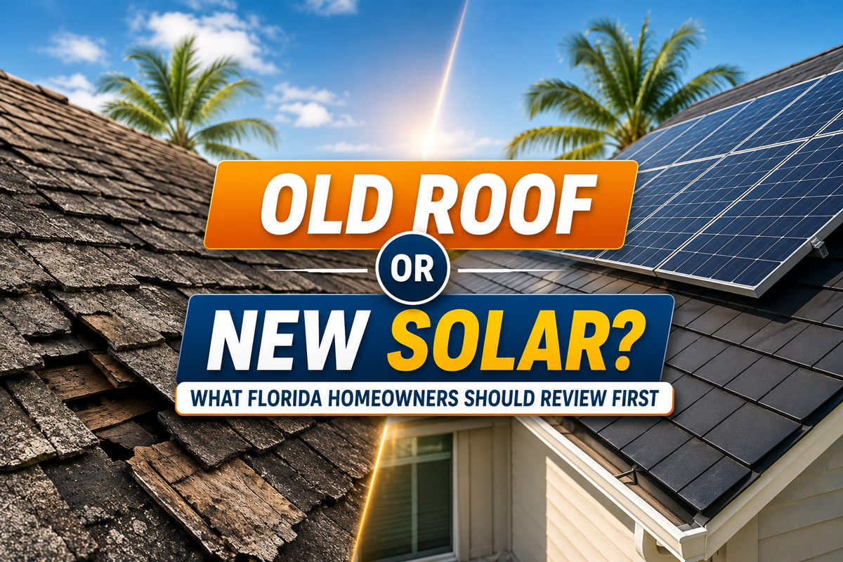 should I replace my roof before solar panels Florida