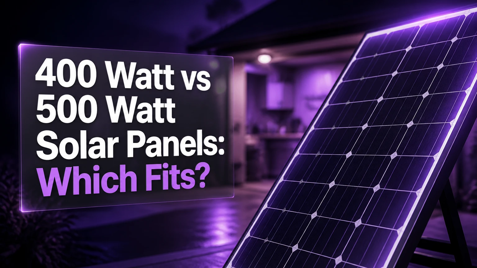 400 watt vs 500 watt solar panels