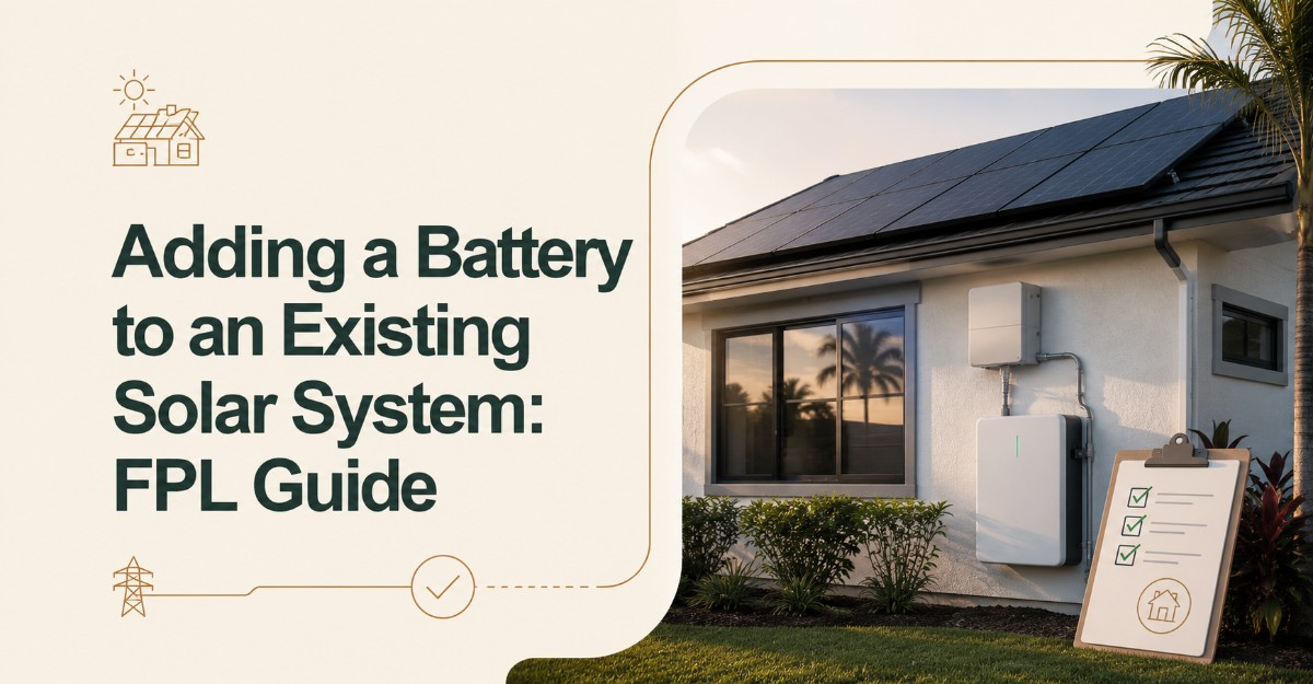 Adding a Battery to an Existing Solar System FPL Guide