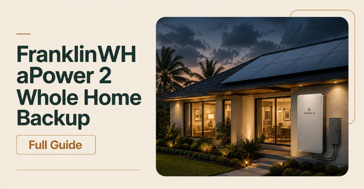FranklinWH aPower 2 Whole Home Backup Full Guide