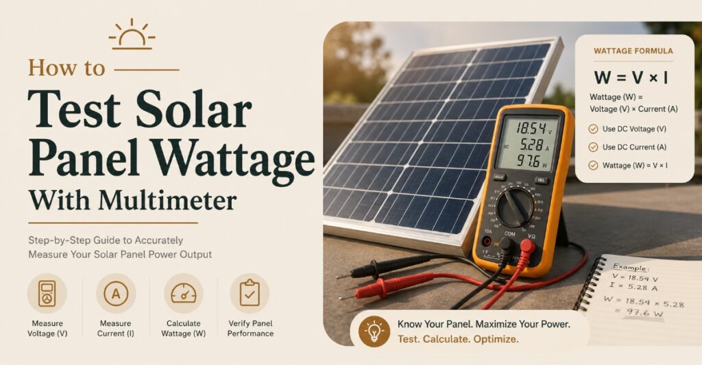 How to Test Solar Panel Wattage With Multimeter