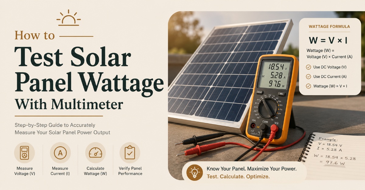 How to Test Solar Panel Wattage With Multimeter