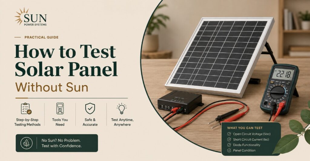 How to Test Solar Panel Without Sun