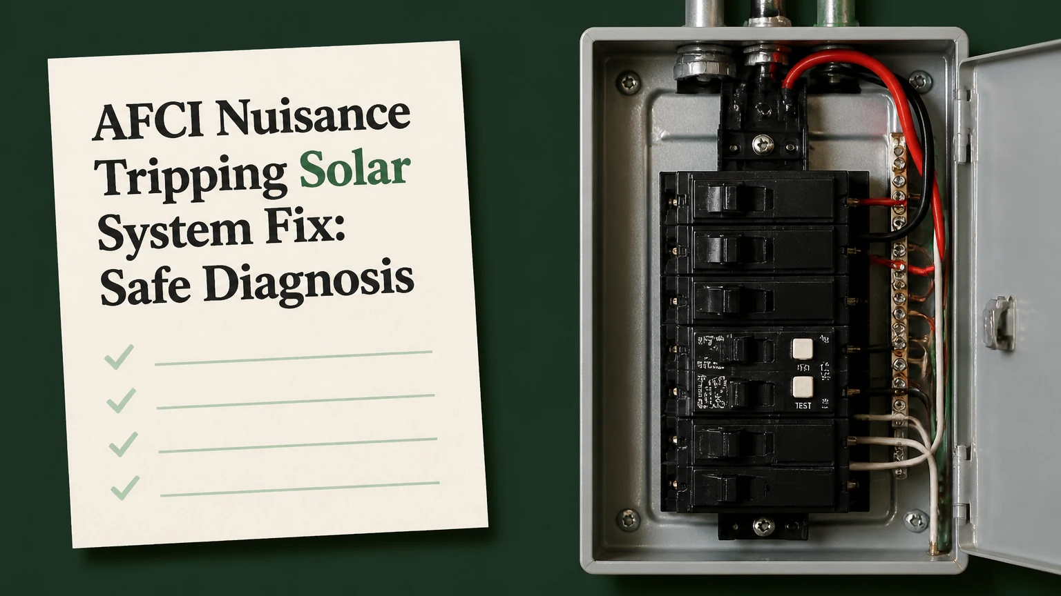 afci nuisance tripping solar system fix