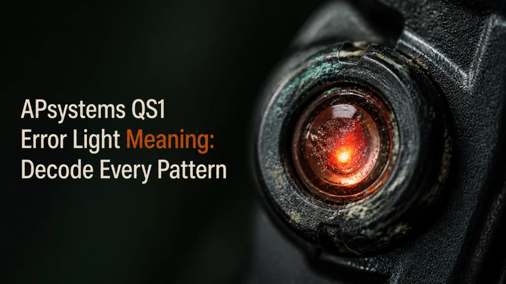 apsystems qs1 error light meaning