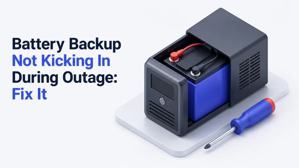battery backup not kicking in during outage