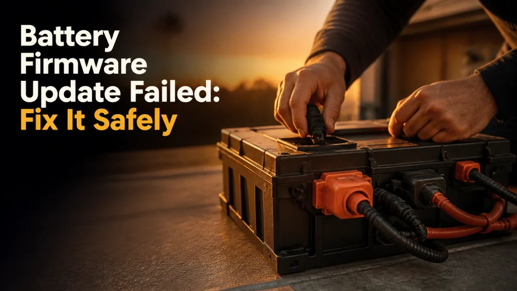 battery firmware update failed troubleshooting