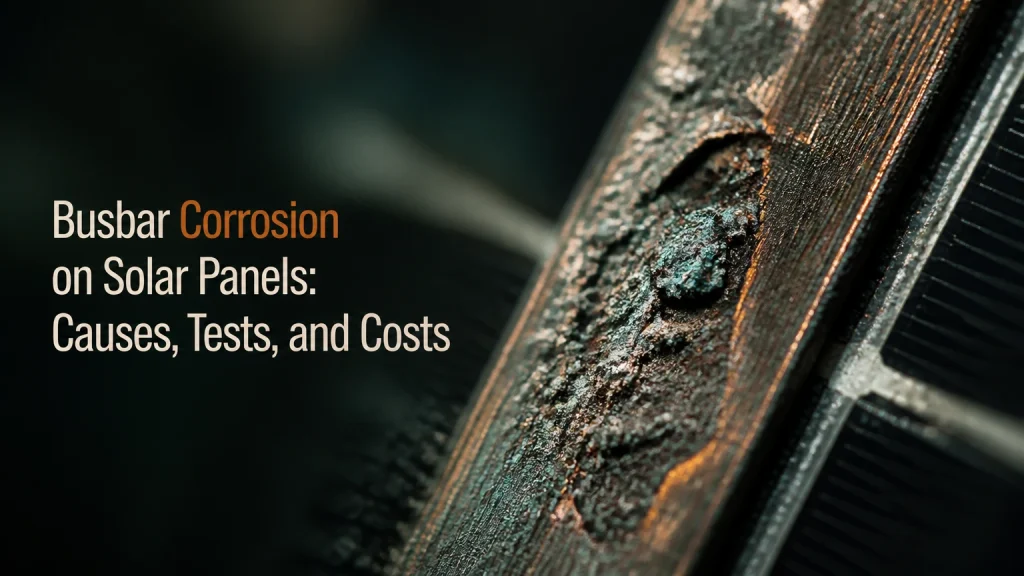 busbar corrosion on solar panels