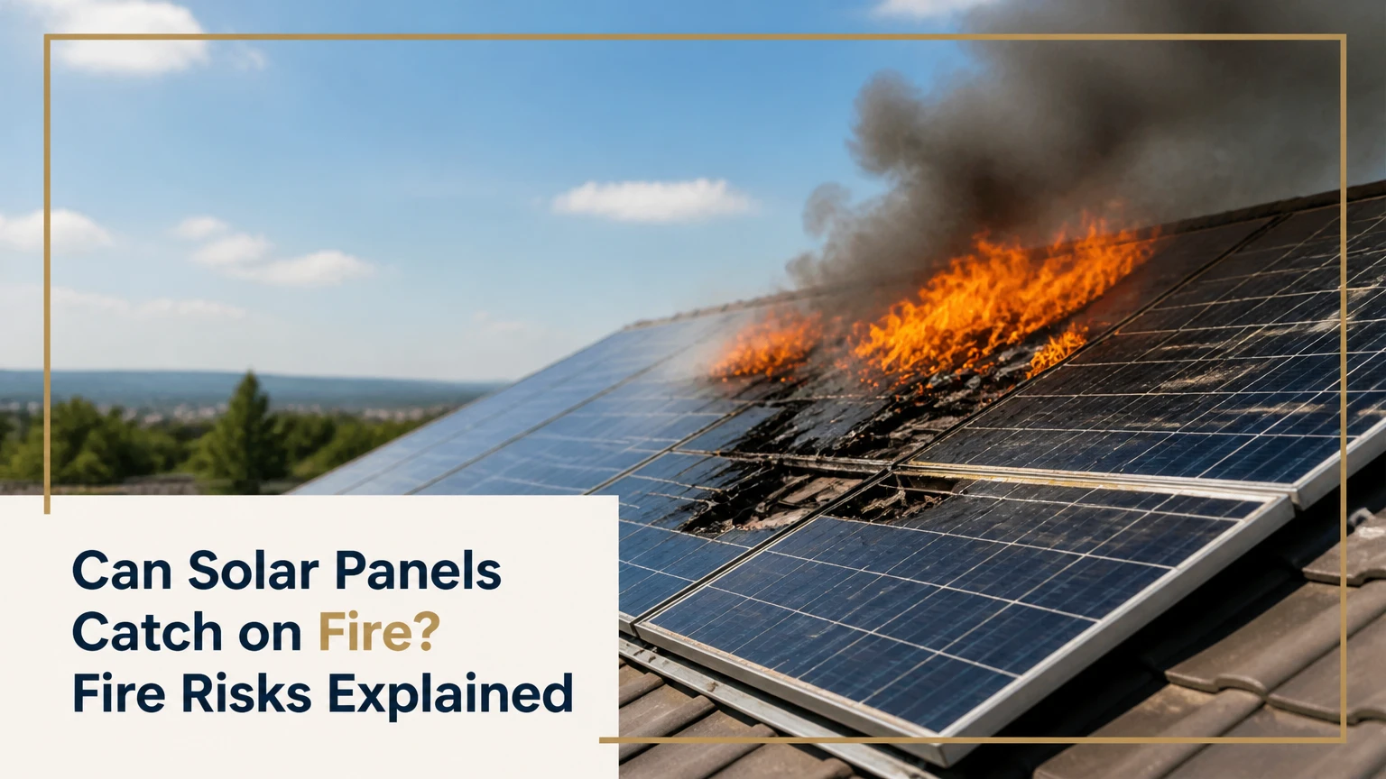can solar panels catch on fire