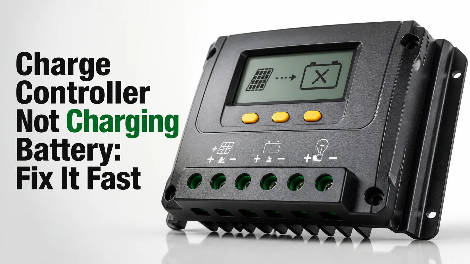 charge controller not charging battery from panels