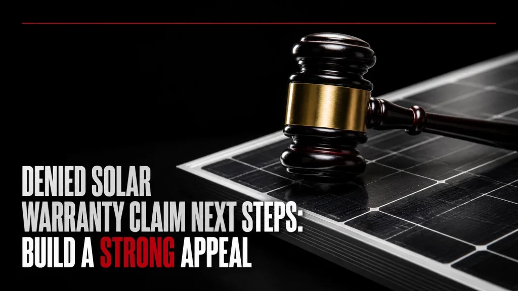 denied solar warranty claim next steps