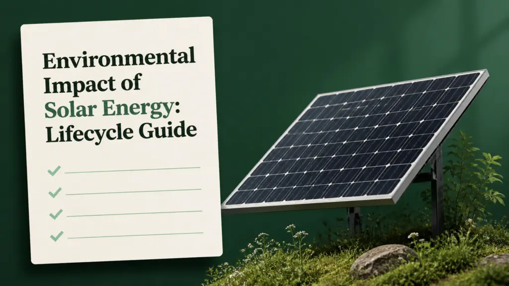 Environmental Impact of Solar Energy: Lifecycle Guide