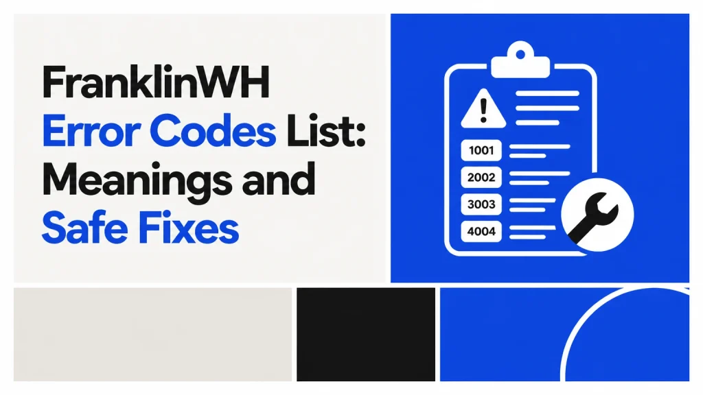 franklinwh error codes list