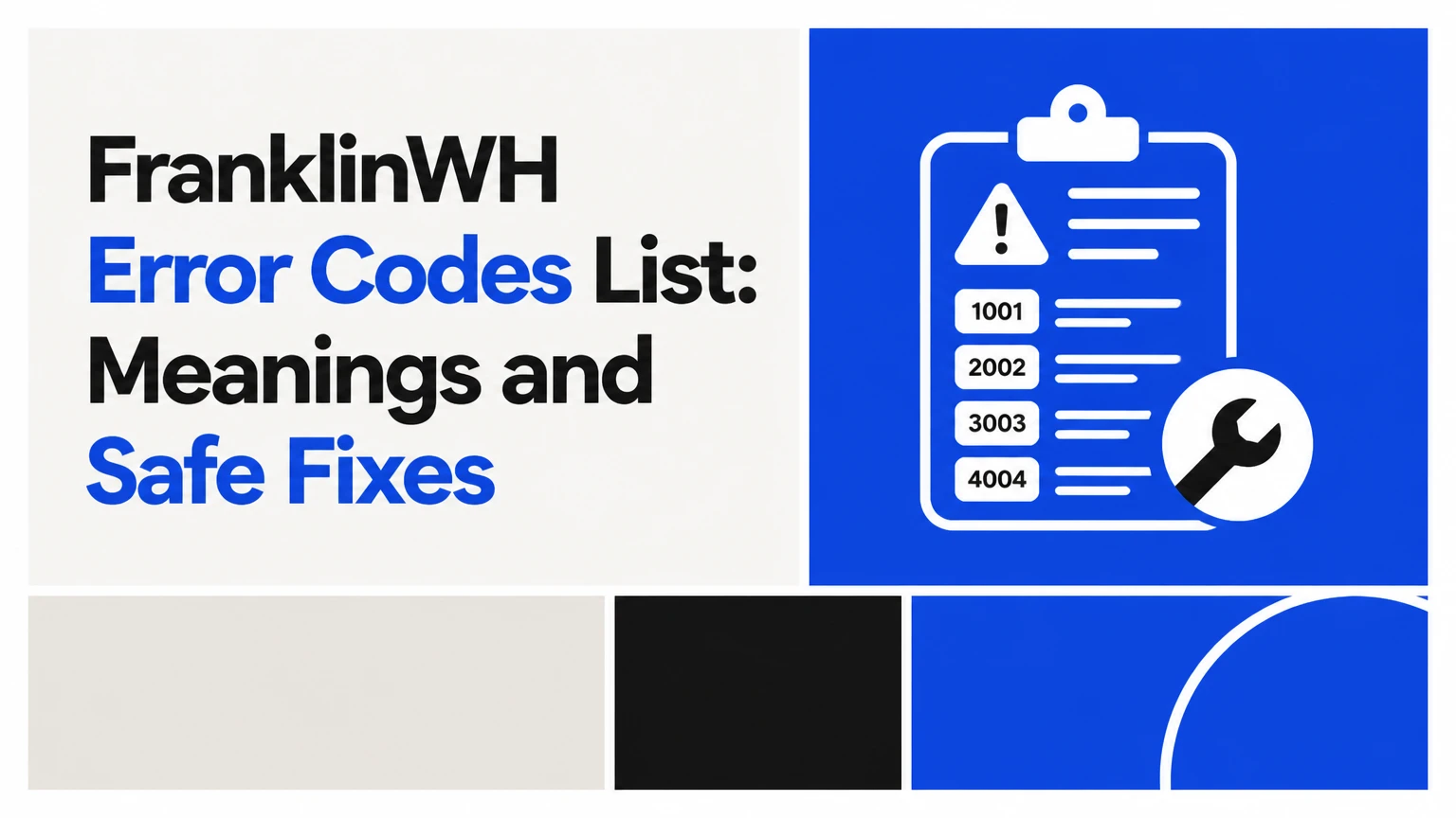 franklinwh error codes list