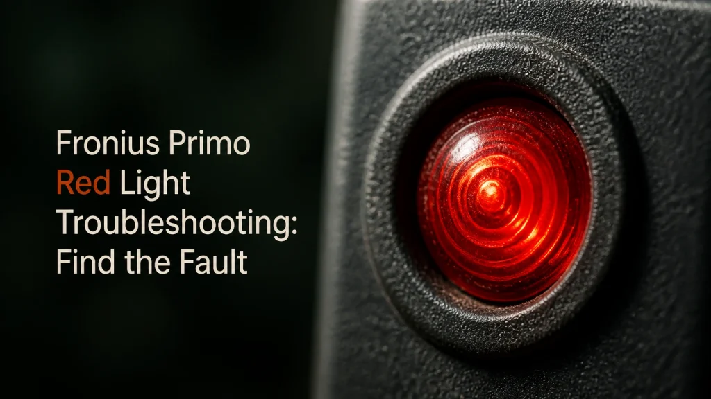 fronius primo red light troubleshooting