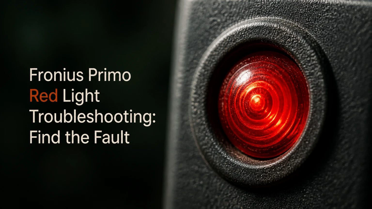 fronius primo red light troubleshooting