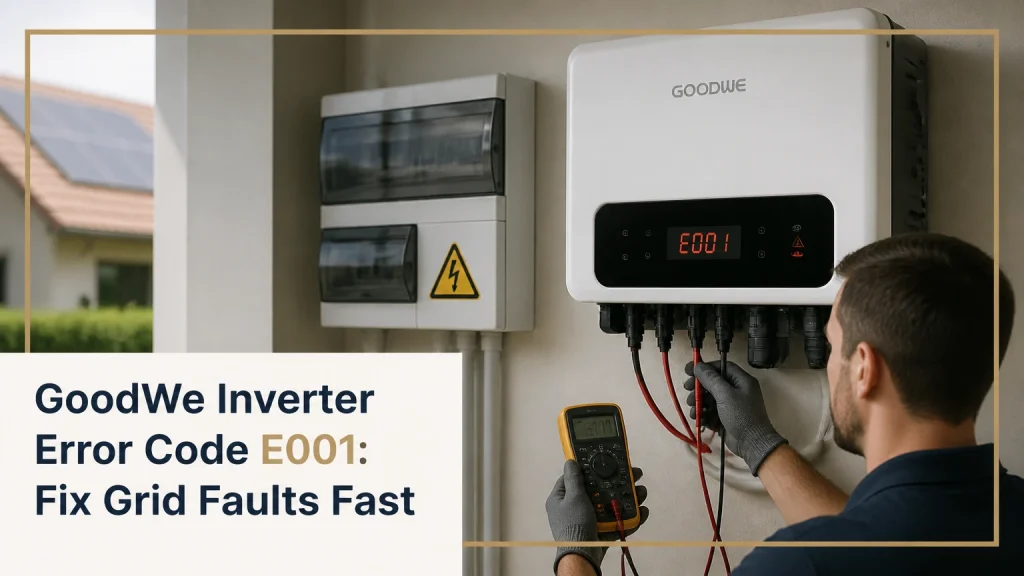 goodwe inverter error code e001