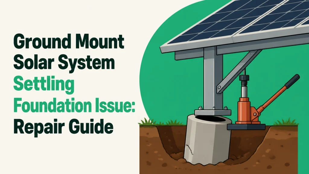 ground mount solar system settling foundation issue