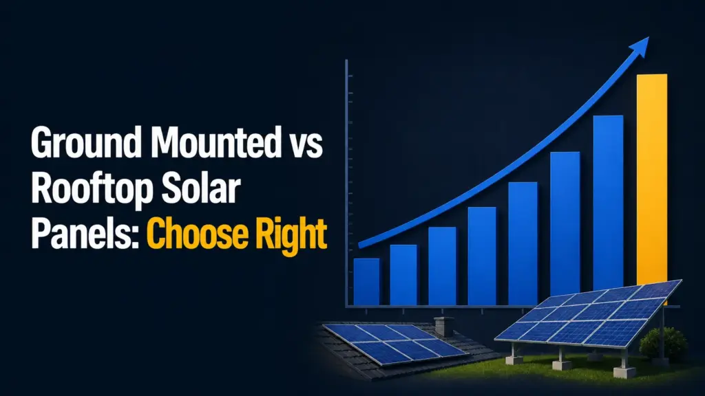 ground mounted vs rooftop solar panels