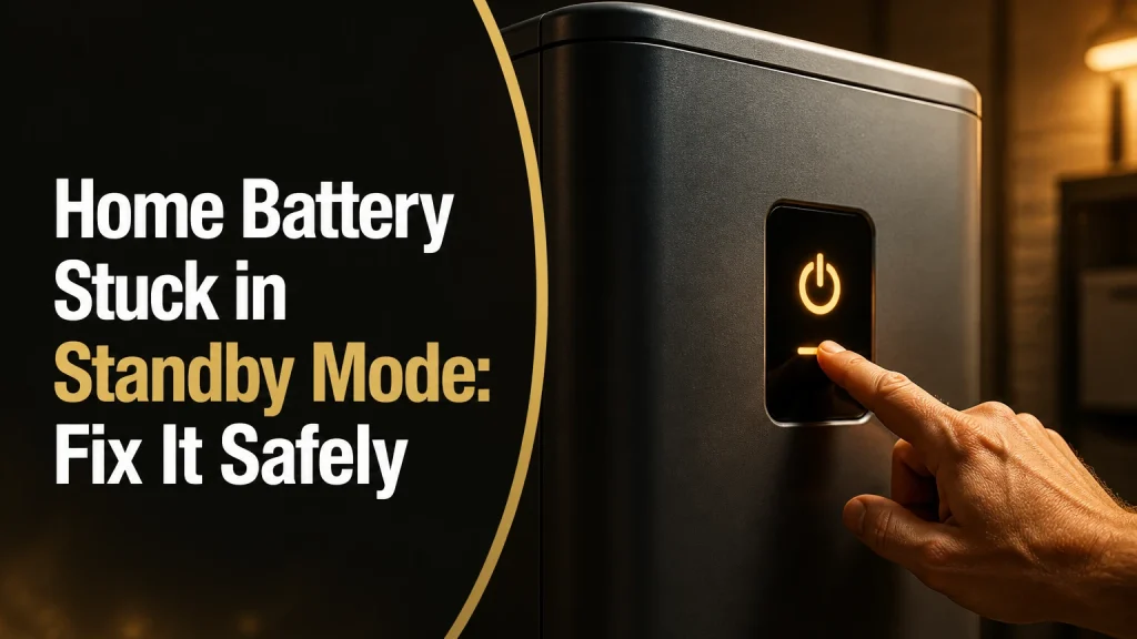 home battery stuck in standby mode