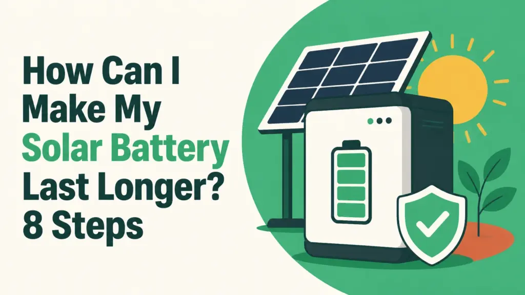 how can i make my solar battery last longer