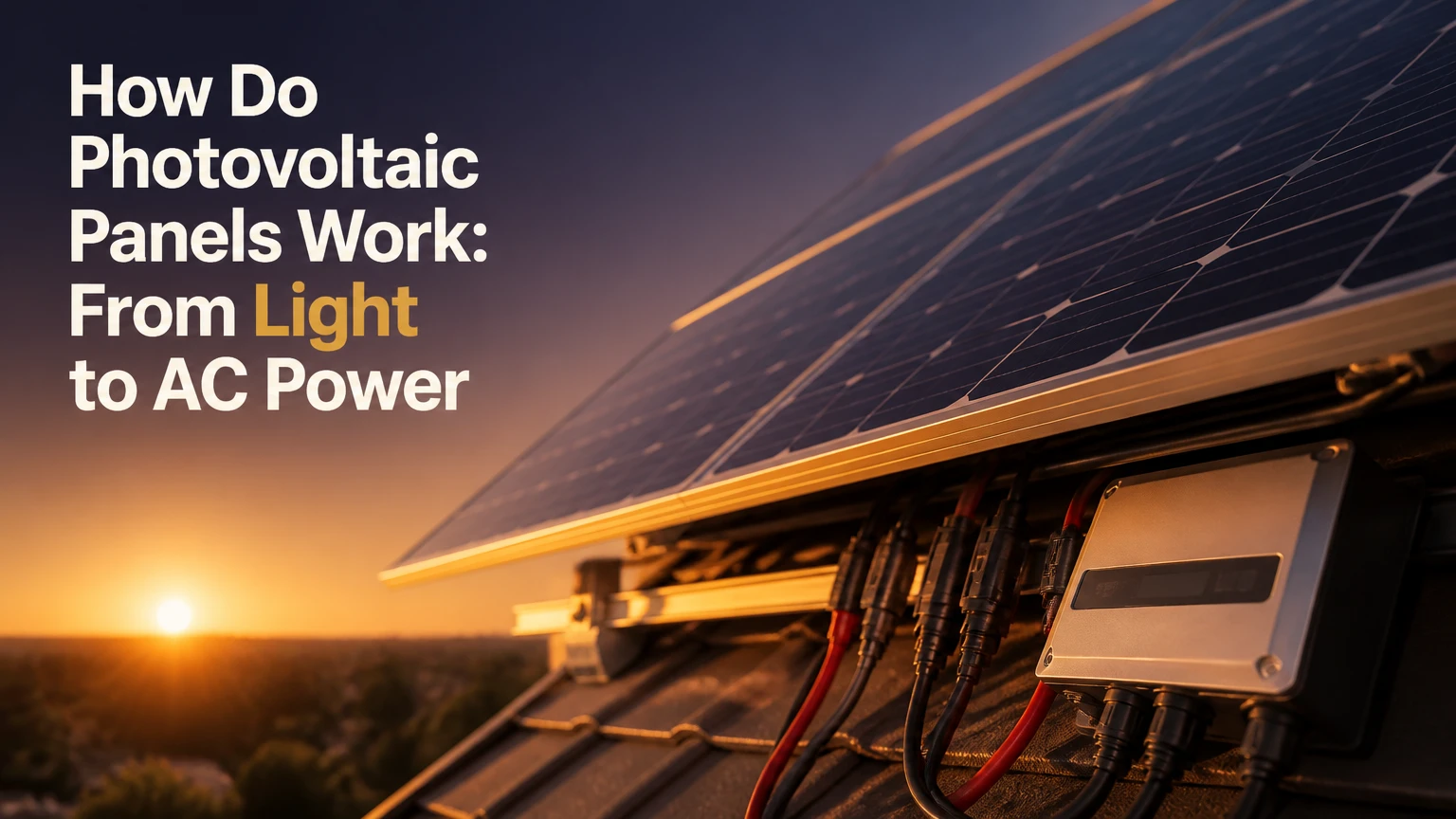 how do photovoltaic panels work