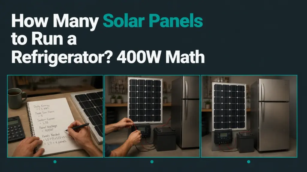 how many solar panels to run a refrigerator