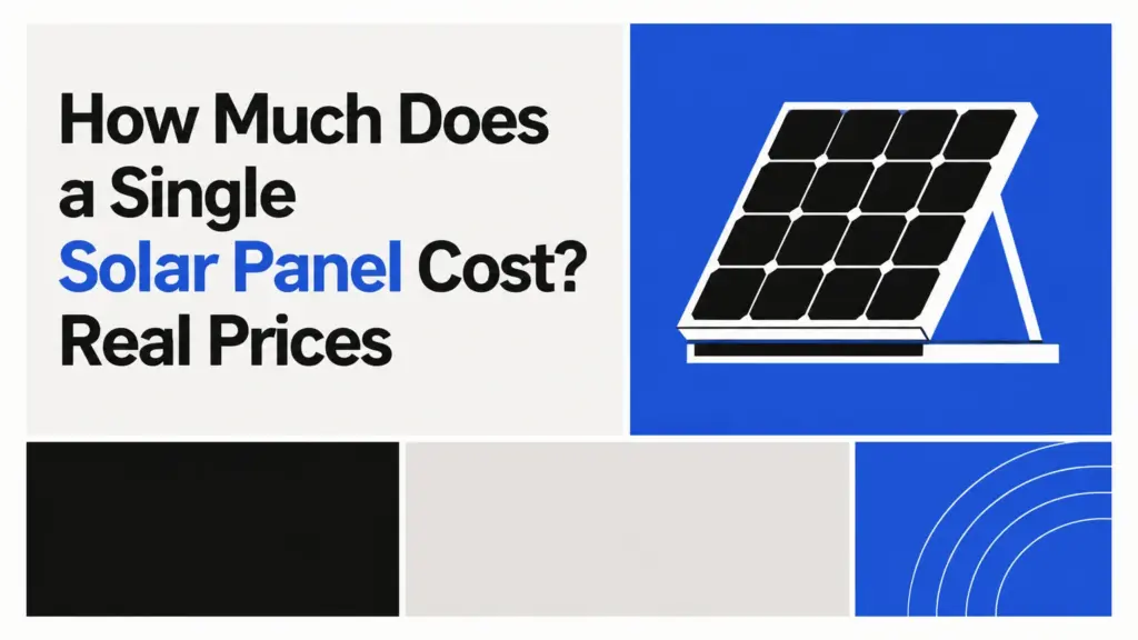 how much does a single solar panel cost