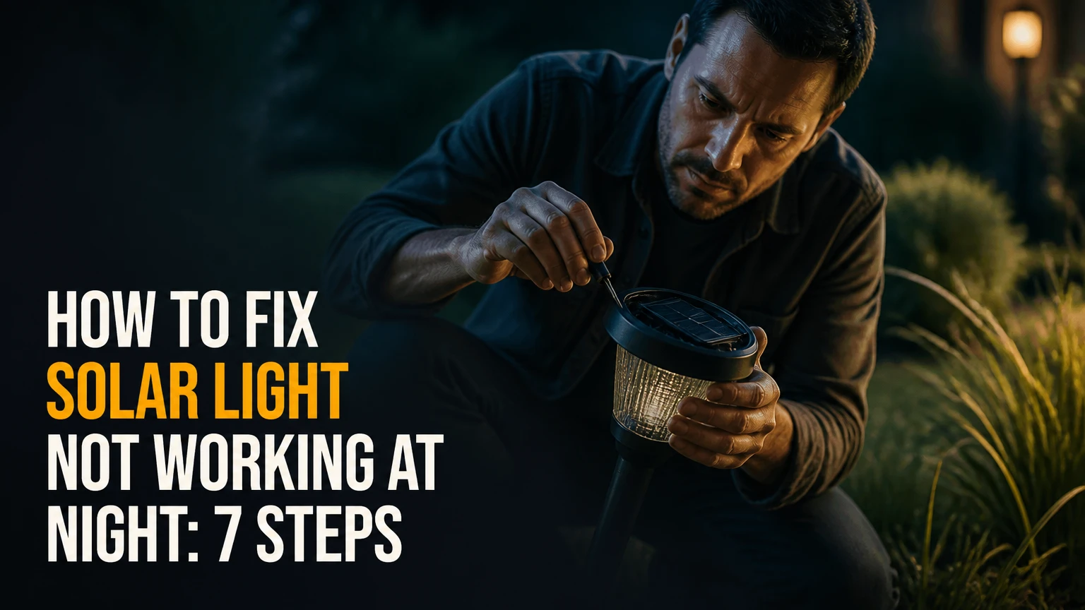 How to Fix Solar Light Not Working at Night: 7 Steps