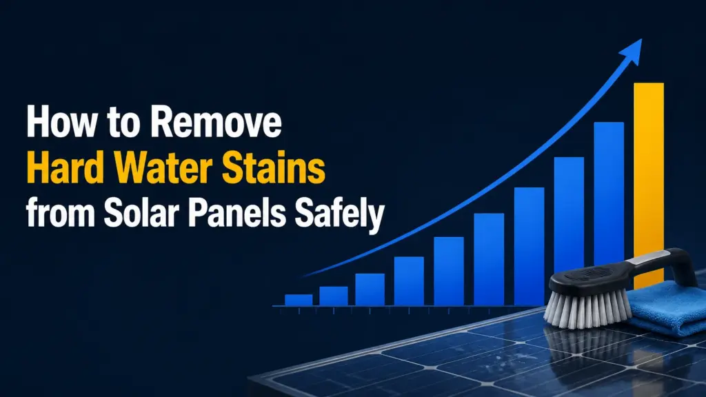 how to remove hard water stains from solar panels
