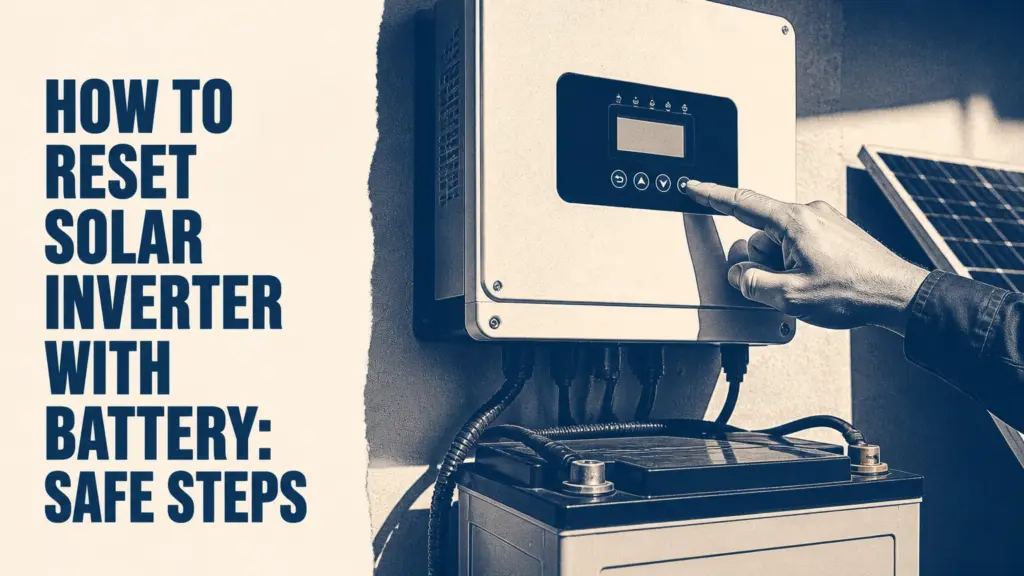 How to Reset Solar Inverter With Battery: Safe Steps