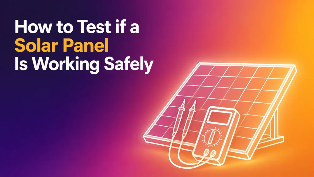 how to test if a solar panel is working