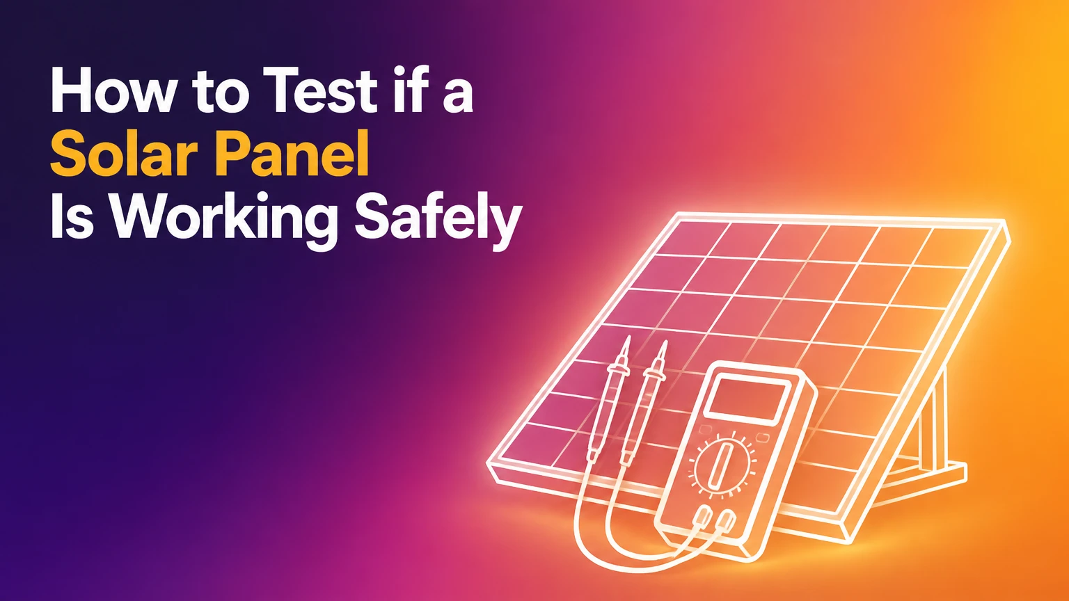 how to test if a solar panel is working
