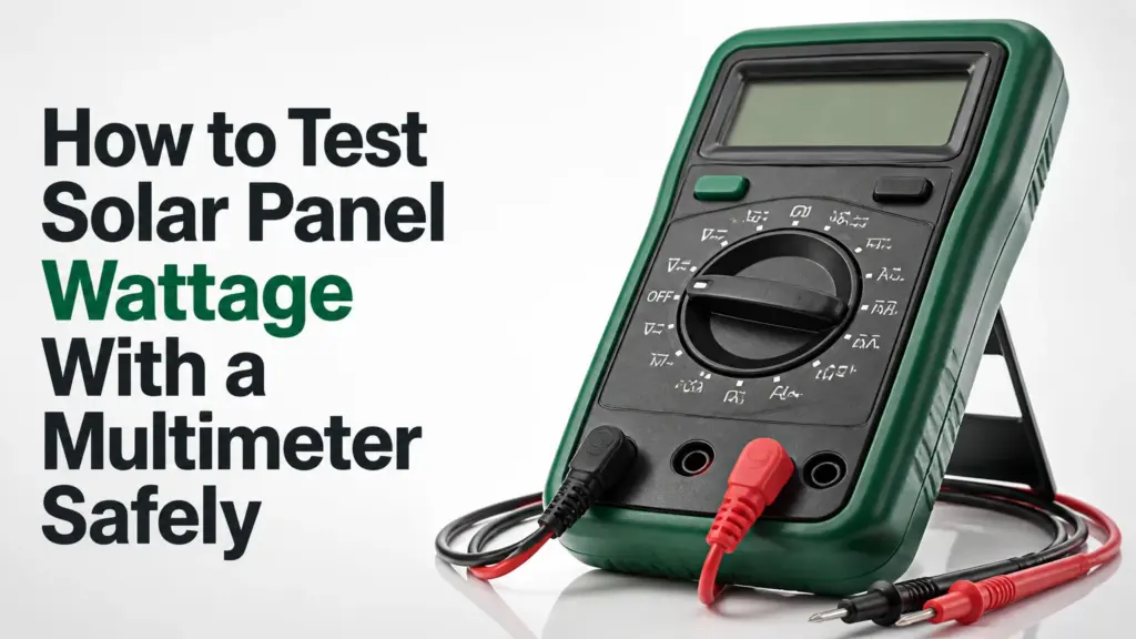 How to Test Solar Panel Wattage With a Multimeter Safely