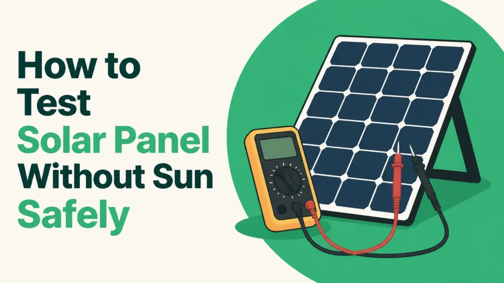 How to Test Solar Panel Without Sun Safely