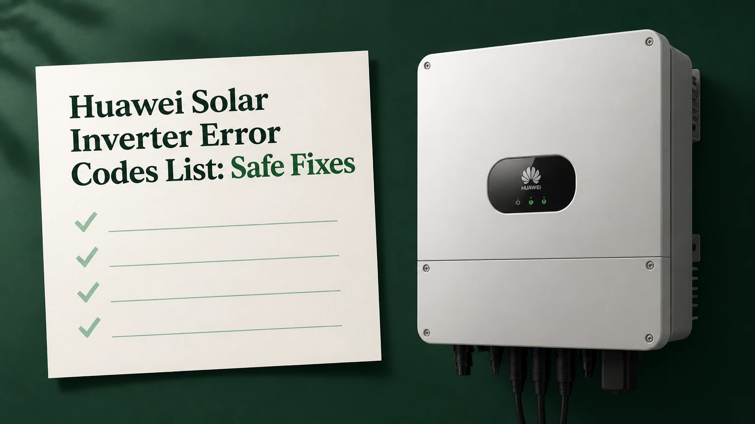 huawei solar inverter error codes list