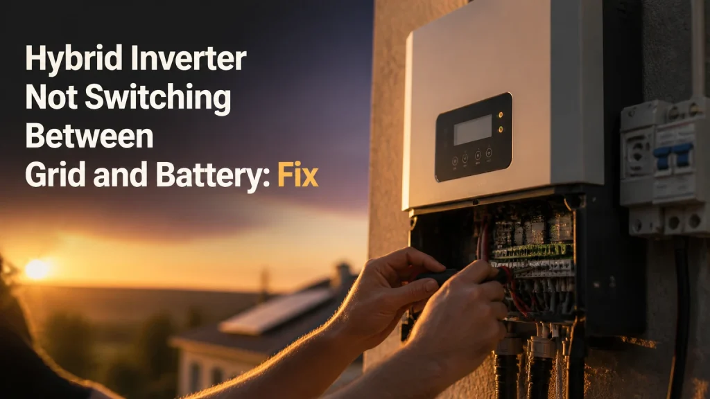 hybrid inverter not switching between grid and battery