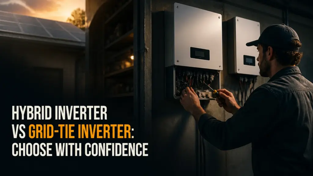 hybrid inverter vs grid tie inverter