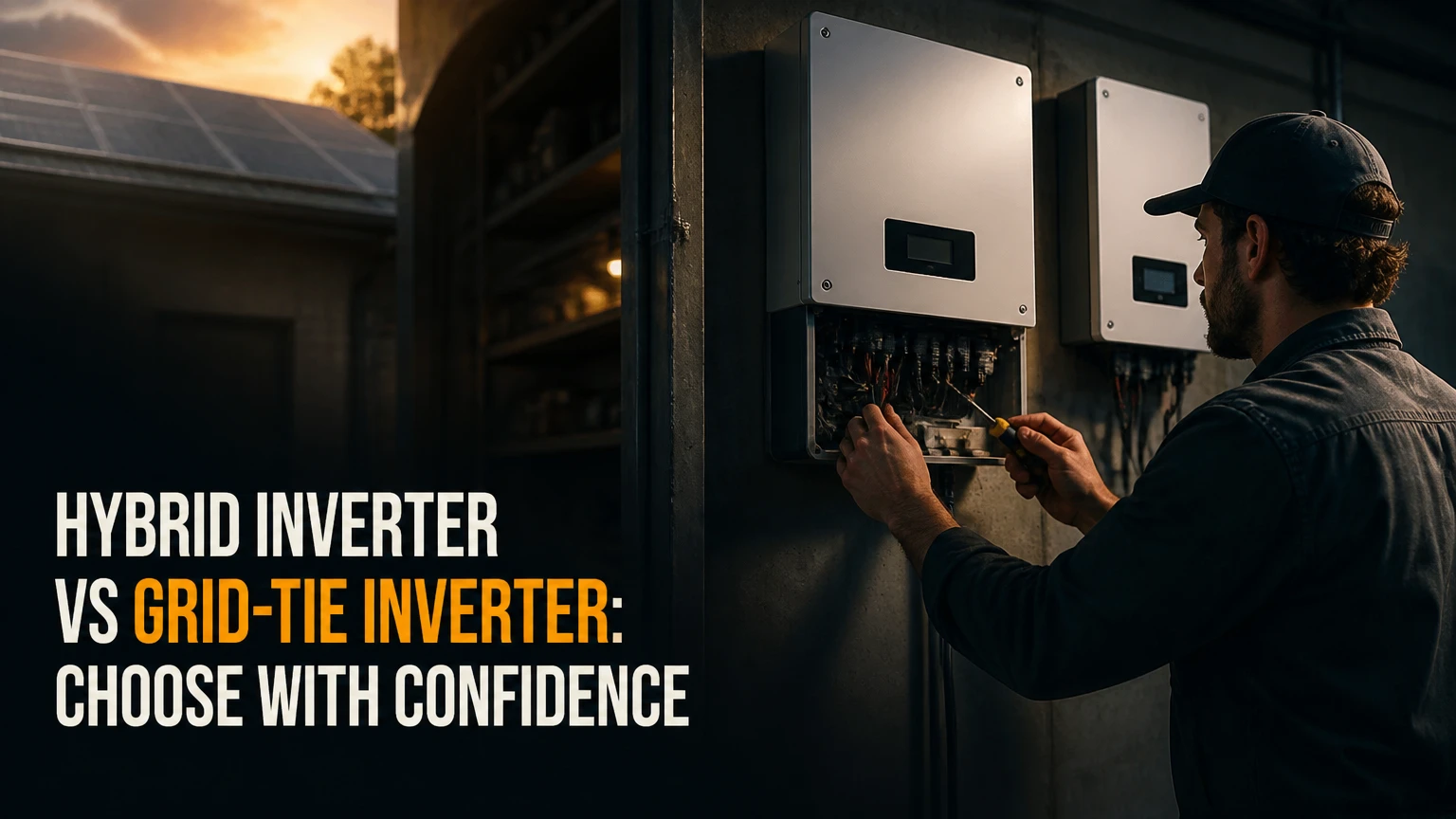hybrid inverter vs grid tie inverter
